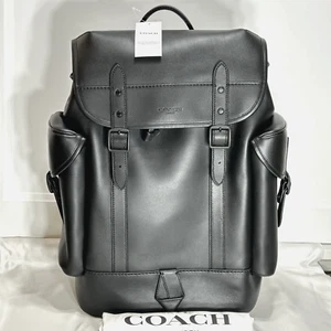 Coach Hitch Backpack MENS in Black Glovetanned Leather NWT CP174 - Picture 1 of 16