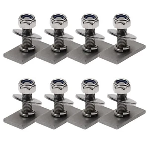 M8x26 Slot Channel NyLock Nuts T Bolts Slider Rhino Thule Yakima Roof Rack 8set - Picture 1 of 6