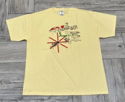 VINTAGE OG Yellow Underoath Mens XL T-Shirt New Without Tags By Jerzees - Image 1 of 4