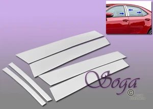 PARA 2014-2017 TOYOTA COROLLA CROMO B-PILAR 6PCS PILAR POSTE ACERO INOXIDABLE US - Imagen 1 de 1