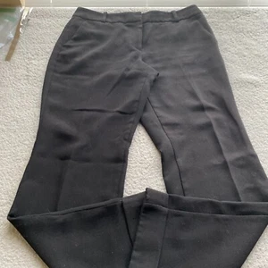 Pantalones Ann Taylor negros para mujer pequeños pierna ancha cintura elástica bolsillo cremallera - Imagen 1 de 6