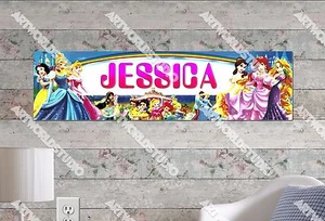 Personalisiert/Personalisiert Disney Prinzessin Name Poster Wandbild Dekoration Banner - Bild 1 von 1