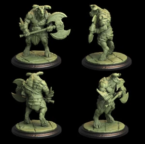 Minotaur Fighter Barbarian Paladin Miniature | D&D DnD - Picture 1 of 7