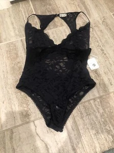 NWT Free People Speed Date Bodysuit in Black SMALL NEW $78 - Picture 1 of 8