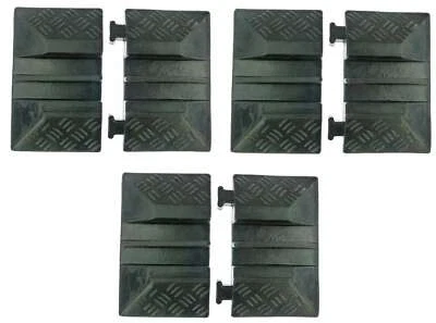 3 Paar 2 Kanal Endstück / Abschlussstück ECO Gummirampe Kabelbrücke Kabelkanal - Bild 1 von 4