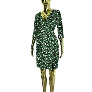 Diane Von Furstenberg Wrap Dress "New Julian" Silk Printed Size 2 - Picture 1 of 10