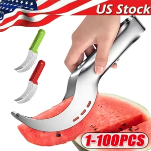 Watermelon Slicer Cutter Knife Server Corer Scoop Kitchen Knife Tools LOT - Picture 1 of 11