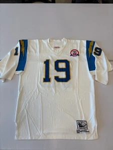 USED NFL San Diego Chargers Lance Alworth Mitchell Ness Jersey WHT 54 Throwback - Picture 1 of 7