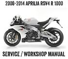 2008-2014 Aprilia RSV4 R RSV4R 1000cc Workshop Repair Service Manual on CD PDF