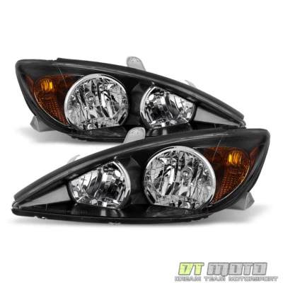 For 2002 2003 2004 Toyota Camry Black SE Style Headlights Headlamps Left+Right - Image 1 of 4