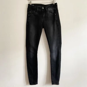 G-STAR RAW Black Jeans LYNN mid Super Skinny W30 L32 Stretch - Picture 1 of 14