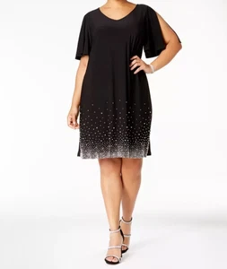 MSK Plus Size Beaded Shift Dress 2X Metallic Thread Bead NWT! Made in USA - Picture 1 of 12