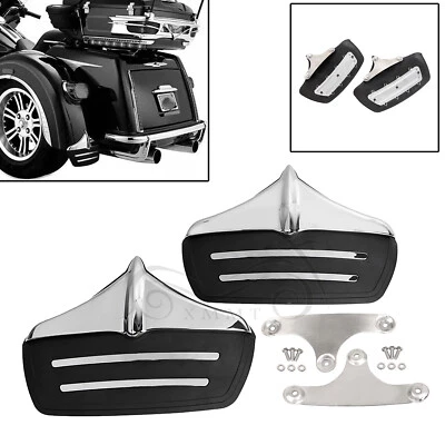Chrome Moto Rear Mud Flap Fender Guard Trim For Harley Tri Glide FLHTCUTG 11-23 - Image 1 of 4