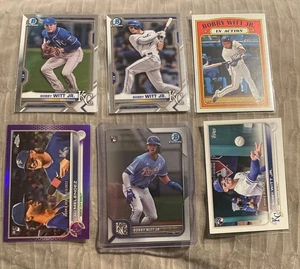 Bobby Witt Jr 2020-2022 RC & Prospect Lot (6) No Duplicates Topps/Bowman/Chrome - Bild 1 von 2