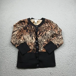 Valerie Bertinelli Pullover Damen XS Leopard Langarm Strickjacke Knopfleiste - Bild 1 von 6