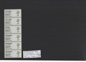 AUSTRALIA 2013 O/P MACHIN NDC A4 SERIE A5AU13 Tira de coleccionista AUSIPEX POST GO - Imagen 1 de 1