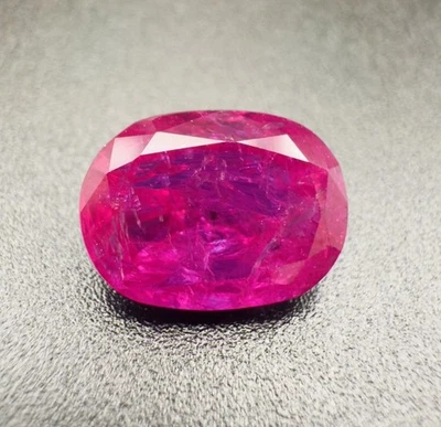 3.38 Ct Natural No-Heat Ruby | Oval Cut | Vivid Pinkish-Red | Afghanistan - Image 1 of 3