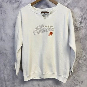 Vintage 90s Phoenix Suns Sweatshirt Womens Small White Embroidered - Picture 1 of 15
