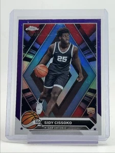 SIDY CISSOKO 2023-24 TOPPS CHROME ROOKIE PURPLE REFRACTOR RC /349 Q3615 - Picture 1 of 2