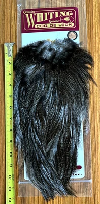 Whiting Coq De Leon Saddle, Dark Pardo, Bronze Grade, Fly Tying - Image 1 of 2