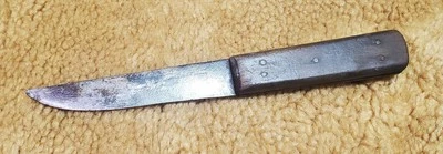 Cuchillo comercial recto rector J Russell & Co Green River Works 5" siglo XIX Foto 1 de 4