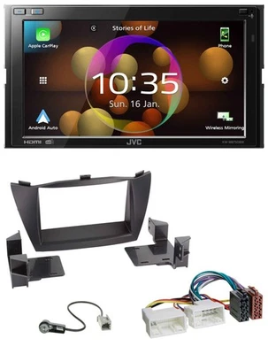 JVC DAB MP3 2DIN Bluetooth USB Autoradio für Hyundai Tucson 2010-2015 - Bild 1 von 4