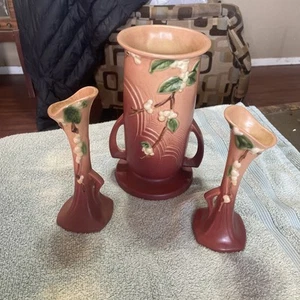 Roseville USA Vintage Keramik IBV-7 IVI-9 Vase 3er Set - Bild 1 von 15