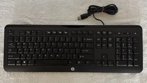 HP KU-1060 Black USB Wired Keyboard with Cord Clean Pre Owned Used Condition - Picture 1 of 8