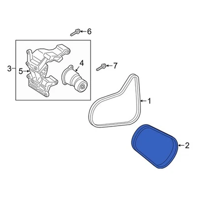 For Hyundai Sonata 2015-2019 Hyundai Accessory Drive Belt - Image 1 of 4