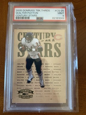 2005 DONRUSS THROWBACK THREADS WALTER PAYTON CENTURY STARS PSA GRADED  - Image 1 of 2