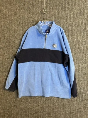 Starter 男式 1/4 拉链羊毛夹克尺寸 XXL 蓝色 Carolina Tar 高跟鞋 — 第 1/4 张图片