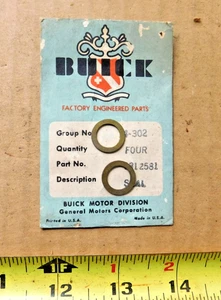 2 NOS TRANSMISSION GEAR SELECTOR LEVEL SHAFT OIL SEAL WASHERS 1940-54 BUICK CARS - Picture 1 of 1