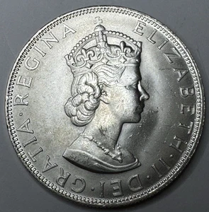 BERMUDA 1964 Silver Crown KM-14 UNC GEM Condition - Picture 1 of 2
