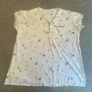 Carole Hochman Nightgown 3X Sleep Shirt Pajamas 100% Cotton Heavenly Plus Floral - Picture 1 of 10