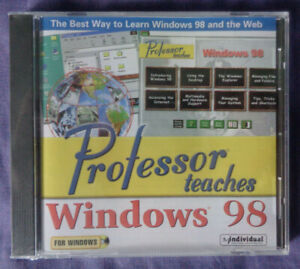 Professor Teaches Windows 98 PC CD ROM New And Sealed Educational Retro Rare