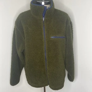 Vintage LL Bean Herren grün in den USA hergestellt Fleece Reißverschluss vorne Jacke Größe XL - Bild 1 von 9