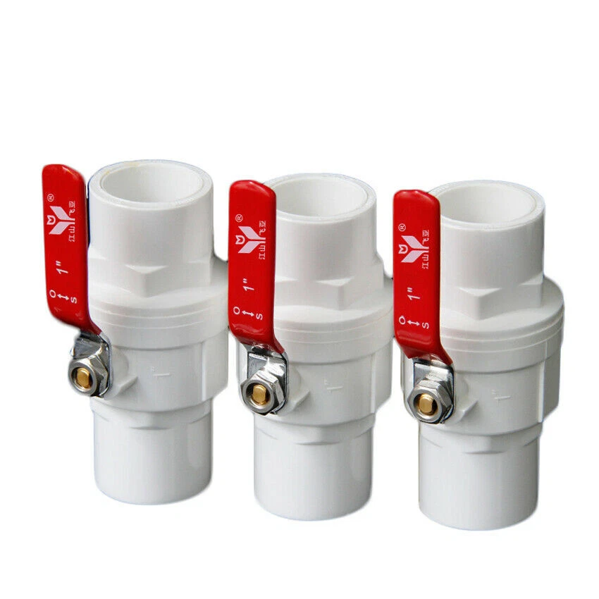PVC Ball Valve Solvent Weld,For 20/25/32/40/50/63/75/90/110/125mm Water Pipe - Image 1 of 4