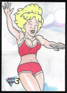 2025 Künstler versammeln Babes von Retro 3 SKIZZEN Luanne King of Hill von Robert Duff - Bild 1 von 2
