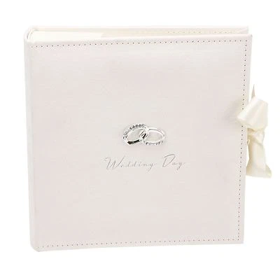 Amore Luxury Wedding Photo Album - Ivory Suede With Rings 100 7x5 Pictures - Image 1 of 3