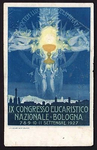CARTOLINA PUBBLICITARIA IX Congresso Eucaristico Nazionale Bologna NUOVA (FG7) - Picture 1 of 1