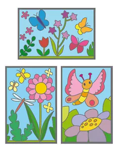 Scratch Cards 10x15 Cm Country Style 3 Pieces Craft Activities For Kids - Picture 1 of 1