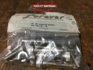 HARLEY STAINLESS STEEL PRIMARY COVERS MOUNTING BOLTS BIG TWINS 1995-2000 ONLY - Picture 1 of 8