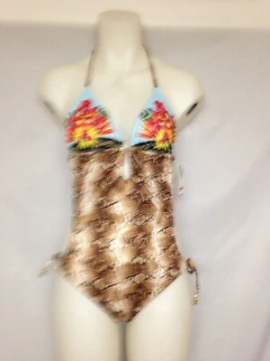 Guess Skinny Reptile Print Monokini #30093 Medium  NWT Multi Retail$89 - Image 1 of 4