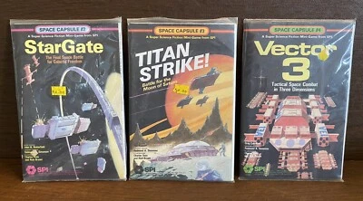 SPI Space Capsule Lot #2 #3 #4 - StarGate, Titan Strike!, Vector 3 NEW Unpunched - Image 1 of 4