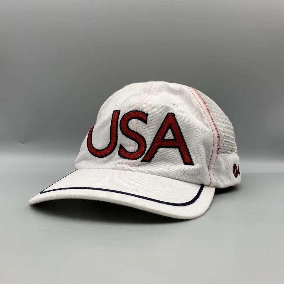 Vintage 2004 Roots Team USA Summer Olympics Athens Baseball Hat Cap White Tags