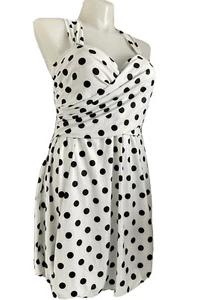 NWT-COCOPEAR SWIM DRESS,SKIRTED,SHORTS UNDER SKIRT BUILT IN BRA,5XL,WHITE/BLACK - Picture 1 of 11