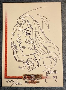 HEXENKLINGE: PATRICK BLAINE AUTOGRAMM SKIZZENKARTE JÜNGER DER KLINGE 449/1000 - Bild 1 von 2