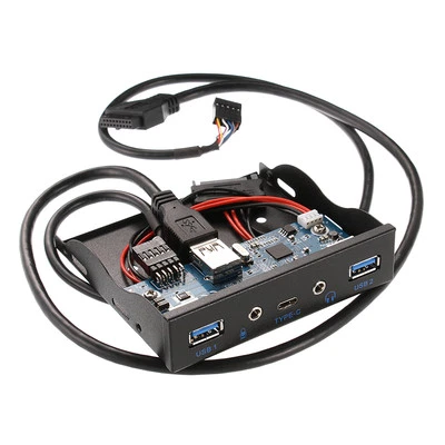 1pcs 3.5'' USB3.1 Type-C+2 Ports USB 3.0+Audio to 20Pin Front Panel Floppy Drive - Bild 1 von 4
