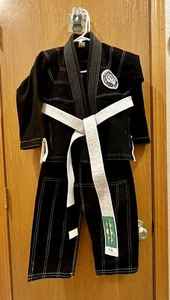 Jeff Nielsen Brazilian Jiu Jitsu 2 Piece Black Gi Size M-00 Kids NWOT - Picture 1 of 8
