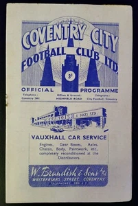 1949/50 Opening Day Programme: Coventry City vs Sheffield Utd (20th August 1949) - Picture 1 of 3